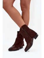 Zateplené Kovářské Sněhule Na Podpatku Čokoládové Sylvette Zateplené Kovářské Sněhule Na Podpatku Čokoládové Sylvette