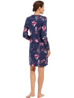 Dámská noční košile 10232-100-2 tm. modrá se vzorem - Pastunette Dámská noční košile 10232-100-2 tm. modrá se vzorem - Pastunette