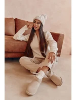 Dámské semišové nízké boty do sněhu Světle béžová Shelie