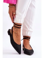 Vázané Baleríny S Kamínky Černe Mavis