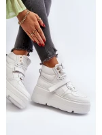 Bílé dámské kožené tenisky Zazoo 3450