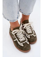 Dámské tenisky s krajkou zelené Ilrene