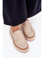Dámské mokasíny na platformě Big Star – béžové Dámské mokasíny na platformě Big Star – béžové