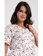 Dámská noční košile s krátkým rukávem Růže