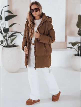 Dámská prošívaná bunda LETLIS camel FashionStreet TY3245