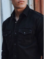 Pánská džínová košile černá FashionStreet DX2586