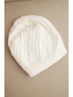 Dámská zimní čepice z vlny K441 bílá Dámská zimní čepice z vlny K441 bílá