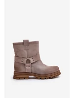 Dámské Semišové Boty Na Plochém Podpatku 3610 Lewski Cappucino Dámské Semišové Boty Na Plochém Podpatku 3610 Lewski Cappucino