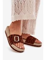 Dámské Pantofle Na Platformě Se Zlatou Přezkou Panthera Selira