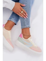 Dámské tenisky na platformě z eko semiše vícebarevné Cadrina