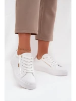 Dámské tenisky z eko kůže Big Star – bílá/zlatá Dámské tenisky z eko kůže Big Star – bílá/zlatá