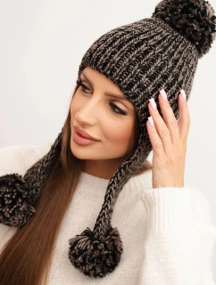 Dámská čepice ušanka Emma K343 mocca