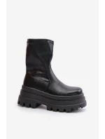 Boty Na Masivní Platformě Černé Florinara