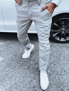 Pánské tmavě šedé kalhoty FashionStreet chinos UX4340