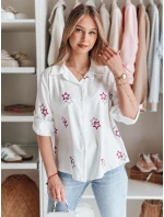 Dámské oversize tričko s hvězdami ASTROWIA white FashionStreet DY0452 Dámské oversize tričko s hvězdami ASTROWIA white FashionStreet DY0452