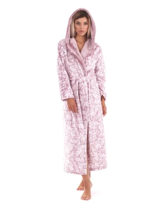 Dámský župan Flora s kapucí 3956 4303  mauve mist - Vestis