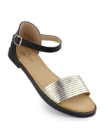 Dámské černo-zlaté sandály Filippo DS6917