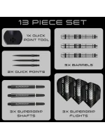 Brány SUPERGRIP QP TAPERED 90% steeltip šipky