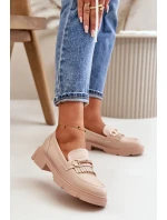 Dámské Mokasíny S Dekorací Eko Kůže Béžové Tialorae Dámské Mokasíny S Dekorací Eko Kůže Béžové Tialorae