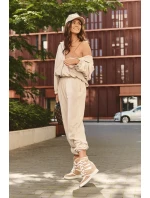 Béžové kožené kotníkové boty na klínku Amria Béžové kožené kotníkové boty na klínku Amria