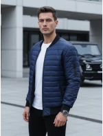 Pánská prošívaná bunda bomber navy blue FashionStreet TX4419