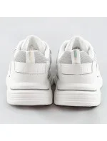 Bílo-šedé dámské sneakersy s brokátovými vsadkami (LU-2) Bílo-šedé dámské sneakersy s brokátovými vsadkami (LU-2)