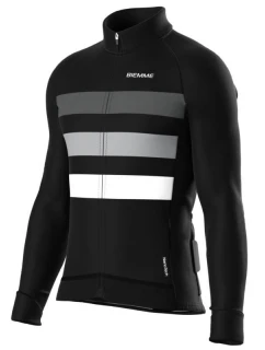 Biemme košile s dlouhým rukávem CALDERONE černá šedá XL