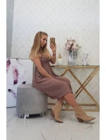 Šaty se širokými ramínky cappuccino Šaty se širokými ramínky cappuccino