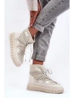 Ocieplené sněžné boty s džetami GOE MM2N4081 bežové