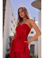 M571 Kombinéza bez ramínek - červená M571 Kombinéza bez ramínek - červená