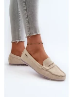 Dámské mokasíny z eko kůže světle béžová Celoria