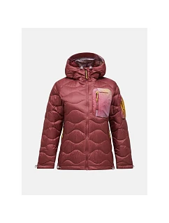 Dámská péřová bunda PEAK PERFORMANCE model Helium Aop Utility Down Hood, barva: vícebarevná