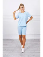 Modrý set top+legíny Modrý set top+legíny