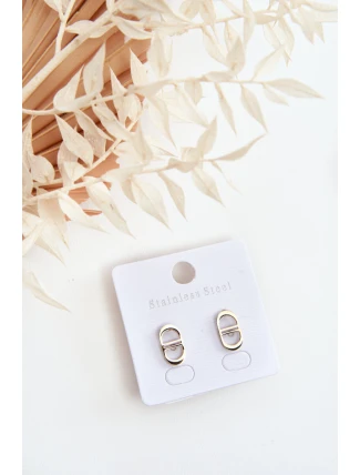 Oválné náušnice zlato