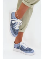 Kožené dámské polobotky D&A GR61-5951 modré