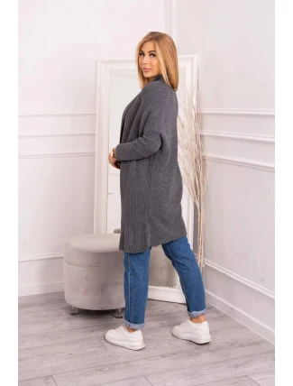 Svetr s netopýřími rukávy grafitový - Kesi Svetr s netopýřími rukávy grafitový - Kesi