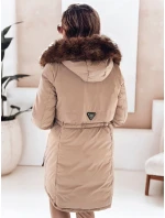 Dámská zimní bunda parka s kapucí FashionStreet camel TY5082 Dámská zimní bunda parka s kapucí FashionStreet camel TY5082
