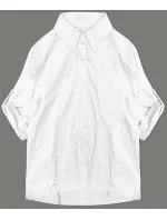Bílá košile s ozdobnou mašlí na zádech (24018) Bílá košile s ozdobnou mašlí na zádech (24018)