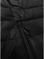 Černá dámská prošívaná vesta s kapucí J style (16M9152-392)