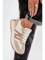 Dámské Sportovní Boty Na Platformě Béžové Emidi