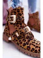 Dámské Kotníkové Boty Lu Boo Semišové s vykrojením Leopard Rock Girl Dámské Kotníkové Boty Lu Boo Semišové s vykrojením Leopard Rock Girl