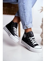 Dámské vysoké tenisky Big Star - černé