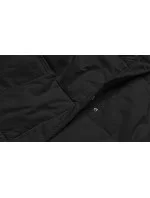 Dlouhá černá dámská zimní bunda (AG3-3031)