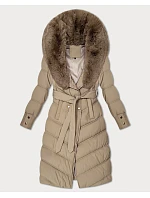 Béžová zimní bunda S'west s kožešinovým límcem (R8500-12) Béžová zimní bunda S'west s kožešinovým límcem (R8500-12)