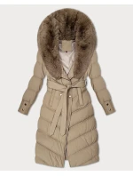Béžová zimní bunda s kožešinovým límcem S'west (R8500-12) Béžová zimní bunda s kožešinovým límcem S'west (R8500-12)