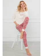 Italská móda Evora long length sp. barva:ecru/print