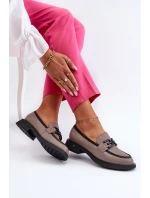 Elegantní dámské kožené mokasíny tmavě béžové Triana Elegantní dámské kožené mokasíny tmavě béžové Triana