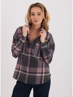 Košile D71720Z11085B šedorůžová