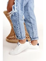 Dámské módní tenisky Big Star - bílá/tmavě modrá