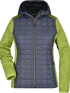 Daiber JN 771 Dámská pletená hybridní bunda 02.0771 kiwi melange/anthracite melange